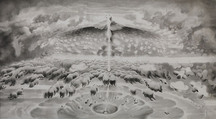 Primeval Chaos, Ren Jian (Chinese, born 1955), Handscroll; ink on polyester, China